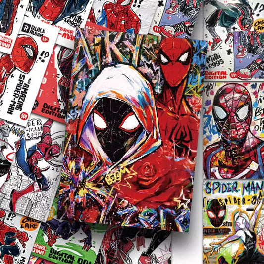 Sticker-Hand drawn Spiderman Miles Gwen