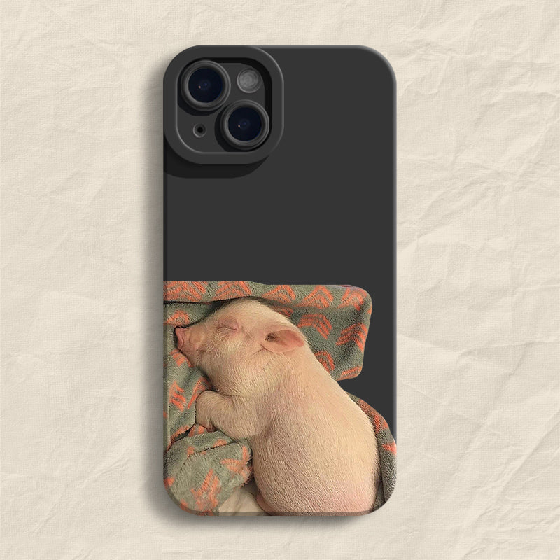 iPhone case-Cute lazy pig