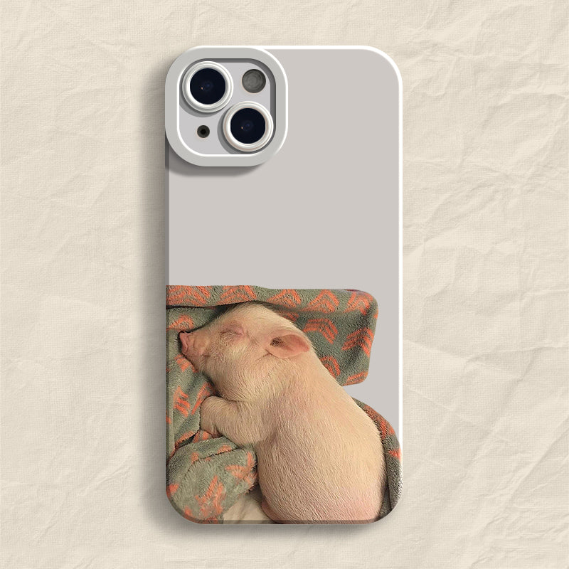 iPhone case-Cute lazy pig