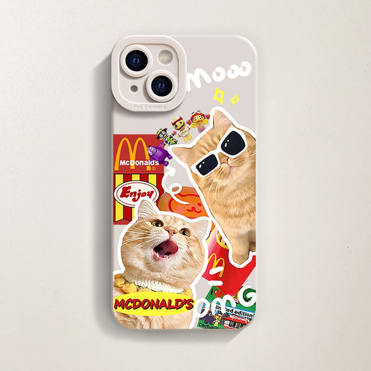 iPhone case-McDonald's and cat