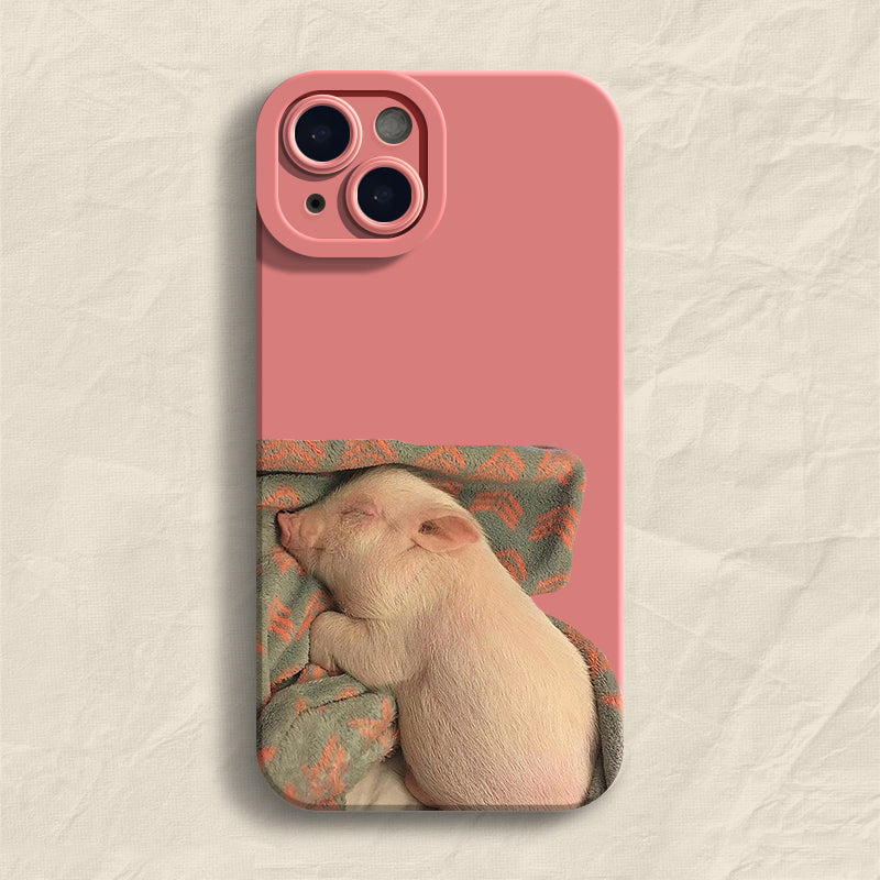 iPhone case-Cute lazy pig